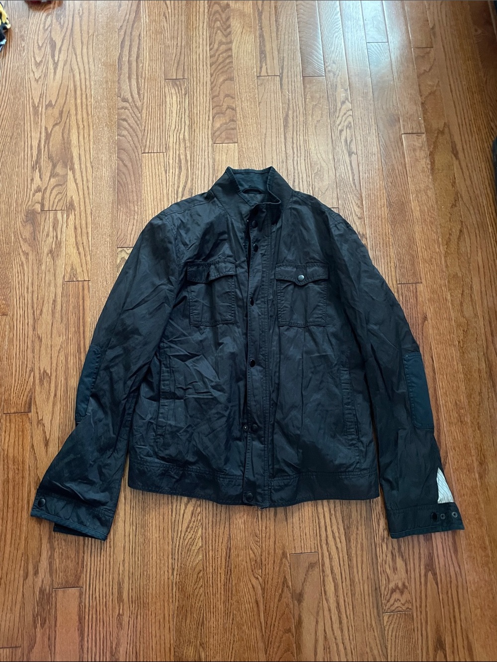 John Varvatos Black Utility Jacket Sz Large - Picture 1 of 12